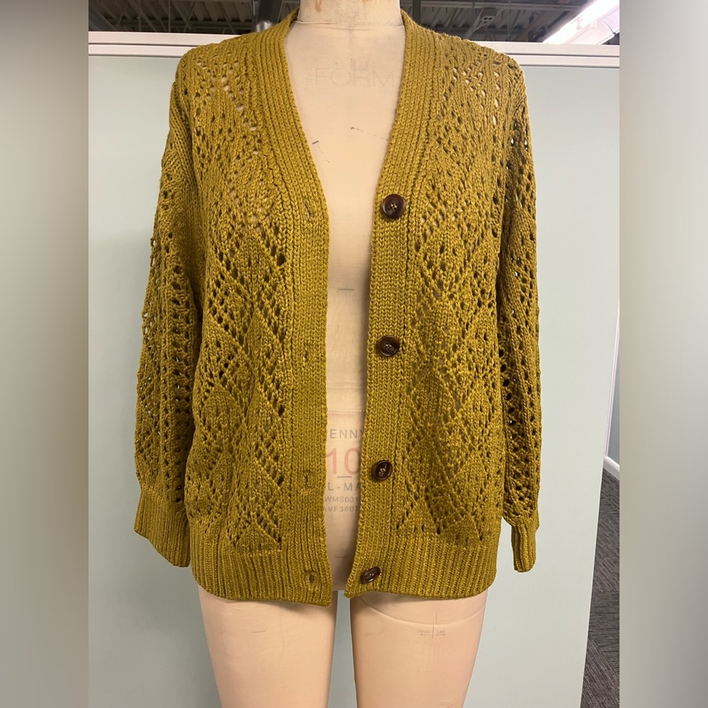 Women's Mustard Knit Cardigan